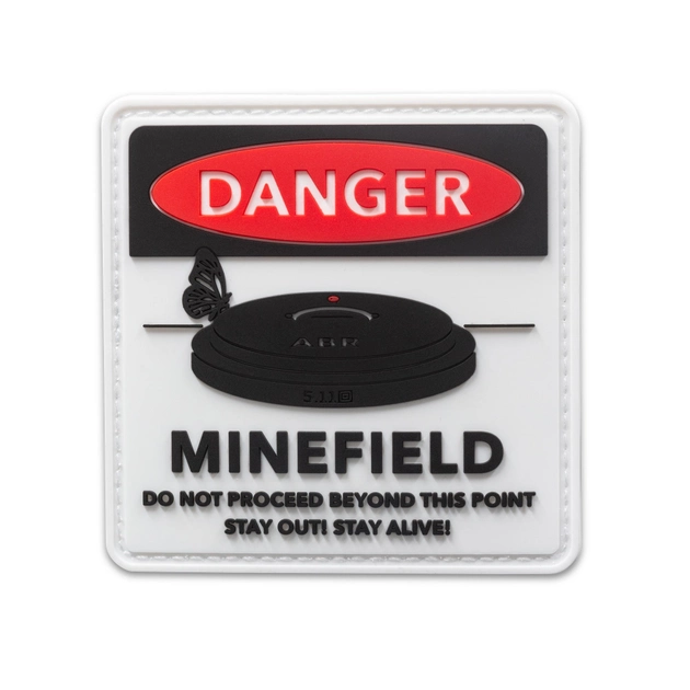 Нашивка 5.11 Tactical Minefield Patch Black (92089-019) - зображення 1