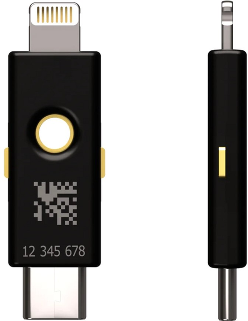 Ключ безпеки Yubico 5Ci USB-C + Lightning Black (5060408461969) - зображення 3