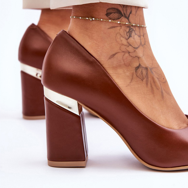 Жіночі човники Lewski Shoes 3117 38 Коричневі (3091382989493) - зображення 7