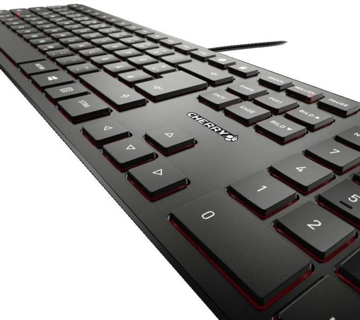 Klawiatura przewodowa Cherry KC 6000 Slim USB DEU Black (JK-1600DE-2) - obraz 3