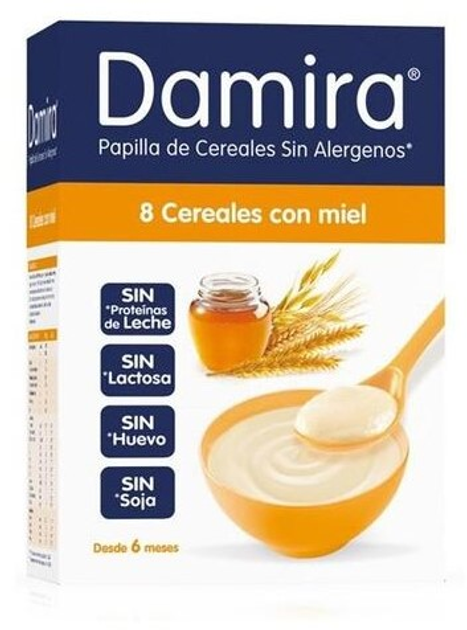 Багатозернова каша для дітей Damira Papilla 8 Cereales Con Miel 600 г (8470001690647) - зображення 1
