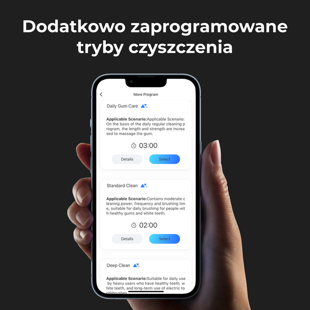 Електрична зубна щітка AENO DB1S SMART, 46000 обертів за хвилину, біла, 3 насадки - зображення 7