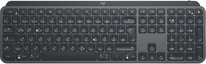 Klawiatura bezprzewodowa Logitech MX Keys Advanced Wireless Illuminated DEU Graphite (920-009403) - obraz 1