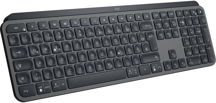 Klawiatura bezprzewodowa Logitech MX Keys Advanced Wireless Illuminated DEU Graphite (920-009403) - obraz 2