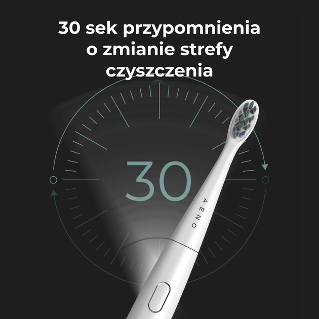 Szczoteczka soniczna AENO DB7, 30000 obrotów/minuta, biała - obraz 10