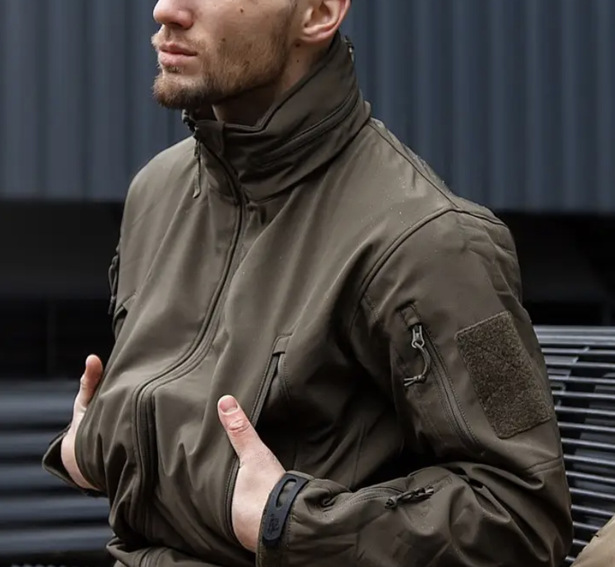 Куртка SoftShell Helikon-Tex Gunfighter SharkSkin Taiga Green L - зображення 2