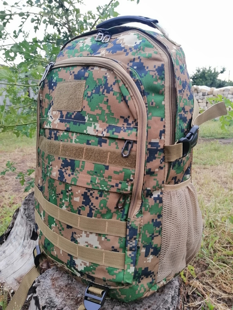 Рюкзак Тактический, Армейский с Usb портом, объем 30 л. цвет зеленый Пиксель - изображение 2