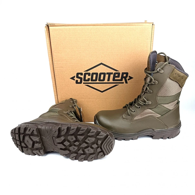 Зимові шкіряні трекінгові берці Scooter -15°C на мембрані GORE-TEX зимові черевики Dark Olive розмір 43 - зображення 12