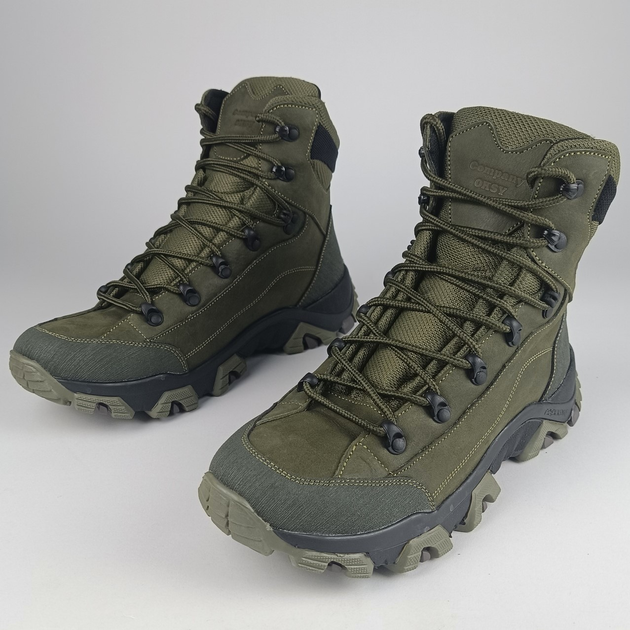 Кожаные полуберцы Oksy Tactical демисезонные ботинки Olive размер 44 - изображение 1