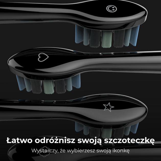 Електрична зубна щітка AENO DB4, 46000 обертів за хвилину, бездротова зарядка, чорна, 4 насадки - зображення 14