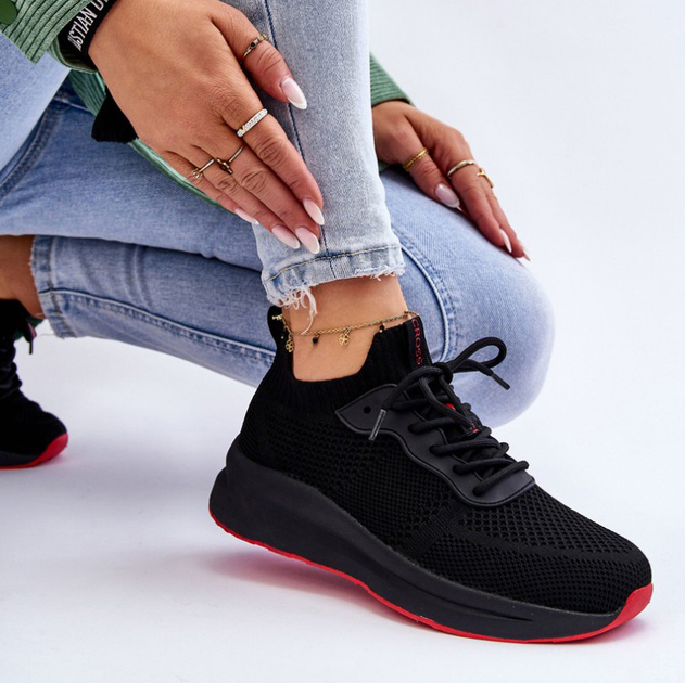 Sneakersy damskie Cross Jeans LL2R4032C 40 Czarne (8697319464573) - obraz 6