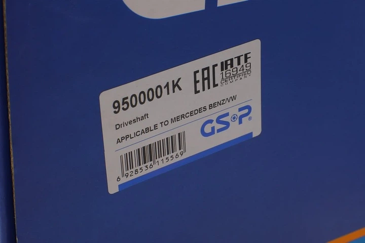 Полуось GSP 9500001K Volkswagen Crafter; Mercedes Sprinter 9063503710, 9063502410, 2E0501171A - изображение 8