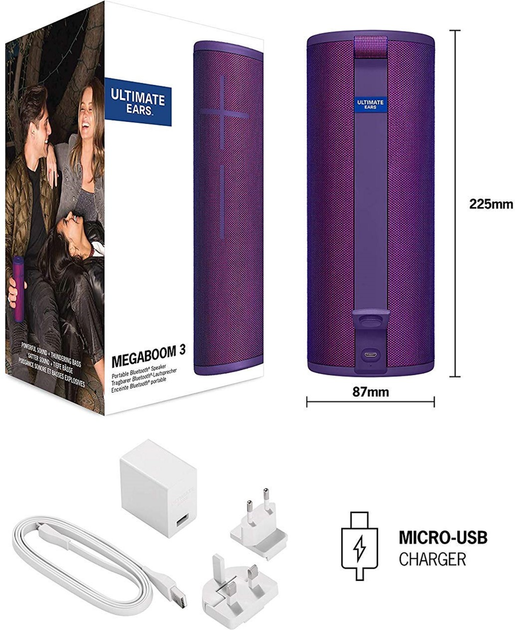 Głośnik przenośny Ultimate Ears Megaboom 3 Wireless Bluetooth Speaker Ultraviolet Purple (984-001405) - obraz 2