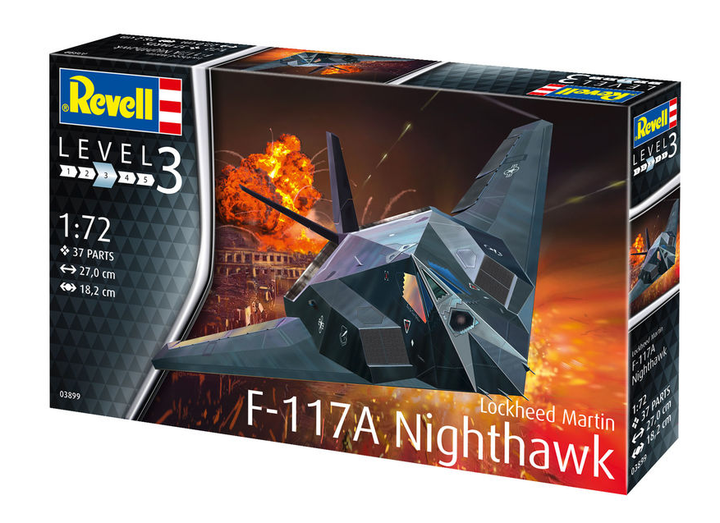 Model do sklejania Revell F-117A Nighthawk Stealth Fighter (4009803038995) - obraz 1