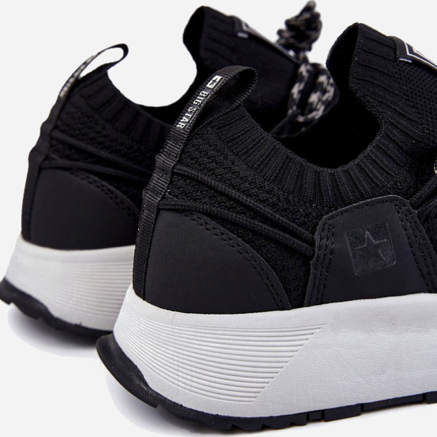 Sneakersy męskie z siatki na platformie do kostki wsuwane Big Star KK174015 41 Czarne (5900714534998) - obraz 5