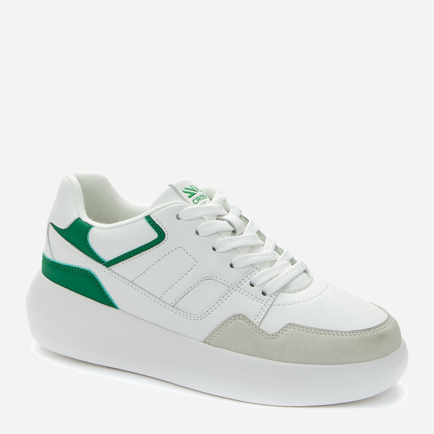 Sneakersy damskie Crosby 438127/03-01E 38 25.2 cm Biały/Zielony (4255679910419) - obraz 3