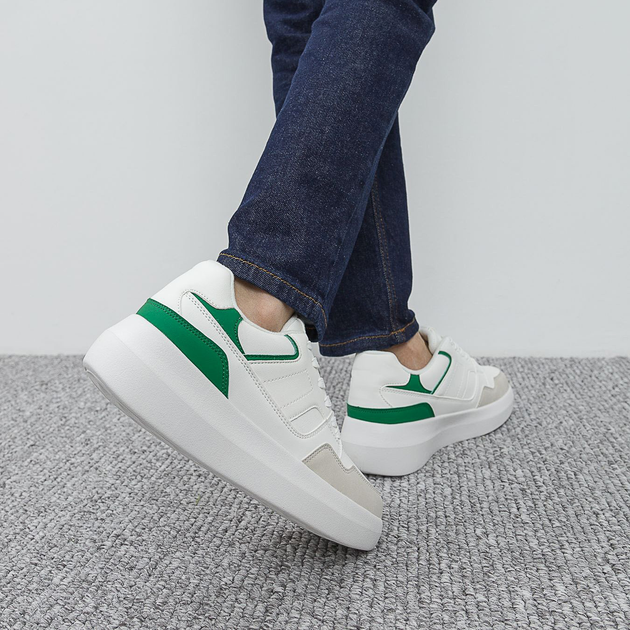 Sneakersy damskie Crosby 438127/03-01E 41 27.1 cm Biały/Zielony (4255679910440) - obraz 6