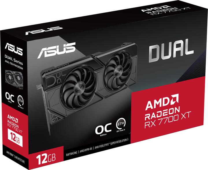 Видеокарта ASUS PCI-Ex Radeon RX 7700 XT OC Edition 12GB GDDR6 (192bit) (2599/18000) (1 х HDMI, 3 x DisplayPort) (DUAL-RX7700XT-O12G) - изображение 12