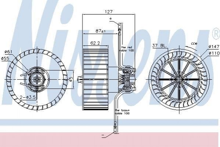 Вентилятор печки NISSENS 87402 Fiat Ducato 1318888080, 1307829080 - изображение 1