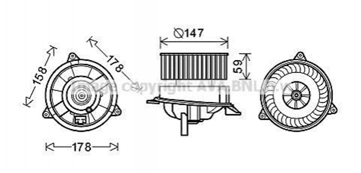 Вентилятор печки AVA COOLING FD8495 Ford Focus, Mondeo 1092286, 1062247, 1111936 - изображение 1