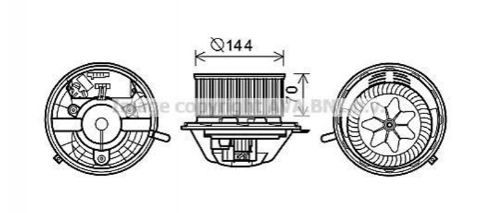 Вентилятор печки AVA COOLING BW8454 BMW 3 Series, 1 Series, X4, X1, X3 9227670, 9144200, 6933663 - изображение 1