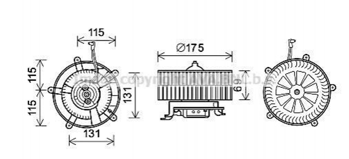 Вентилятор печі AVA COOLING BW8478 BMW 7 Series 6933401, 6913401, 64116913401 - зображення 1