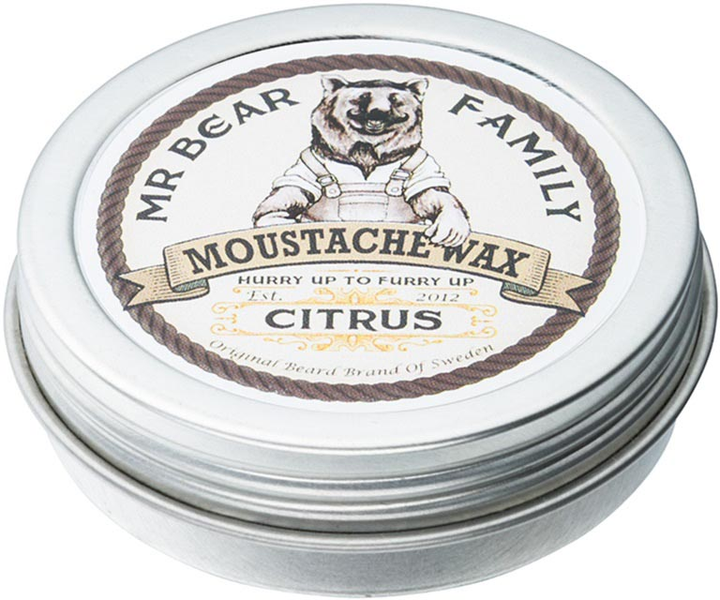 Цитрусовий бальзам для бороди Eurostil Mr Bear Family Moustache Wax Citrus 30 мл (73139980) - зображення 1