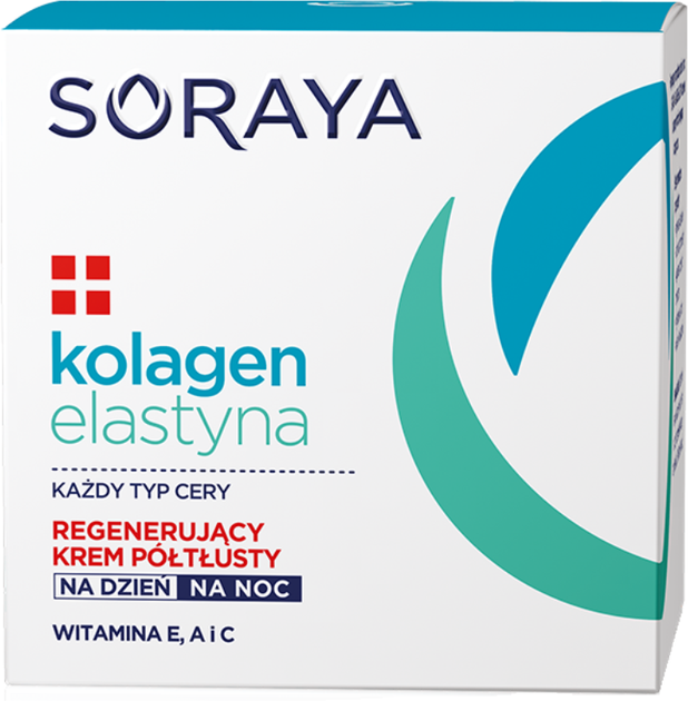 Krem do twarzy Soraya Kolagen i Elastyna regenerujący półtłusty rewitalizujący 50 ml (5901045053660) - obraz 1