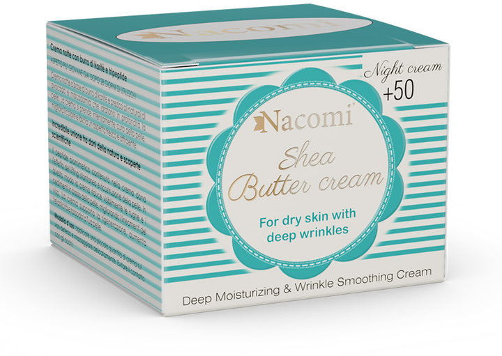 Крем для обличчя Nacomi Shea Butter з пептидами 50+ 50 мл (5901878688053) - зображення 1