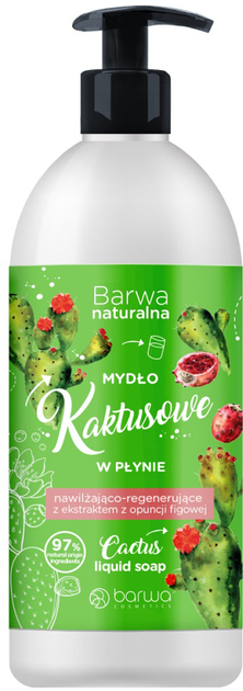 Mydło Barwa Naturalna w płynie nawilżająco-regenerujące Kaktus 500 ml (5902305004705) - obraz 1