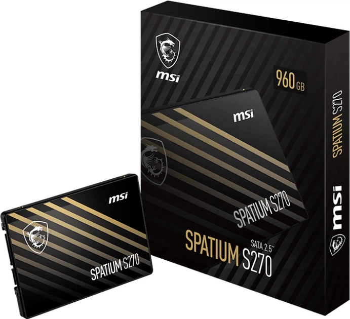SSD диск MSI Spatium S270 960GB 2.5" SATAIII 3D NAND TLC (S78-440P130-P83) - Фото 5 SSD диск MSI Spatium S270 960GB 2.5" SATAIII 3D NAND TLC (S78-440P130-P83) - зображення 5