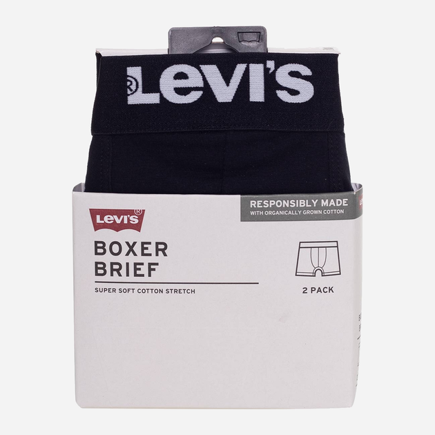 Набір трусів-боксерів чоловічих Levi's 701222842-005 M 2 шт Чорний (8720245437639) - зображення 4