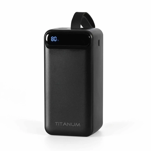 Повербанк Titanum 741S 50000 mAh з функцією швидкої зарядки Чорний - Фото 1 Повербанк Titanum 741S 50000 mAh з функцією швидкої зарядки Чорний - зображення 1