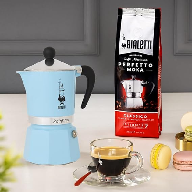 Кавоварка Bialetti Rainbow синя 3 чашки (8006363018661) - зображення 3