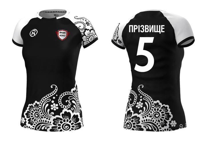 Волейбольная футболка женская RIGO FLEX Black-White 2XL – фото, отзывы ...