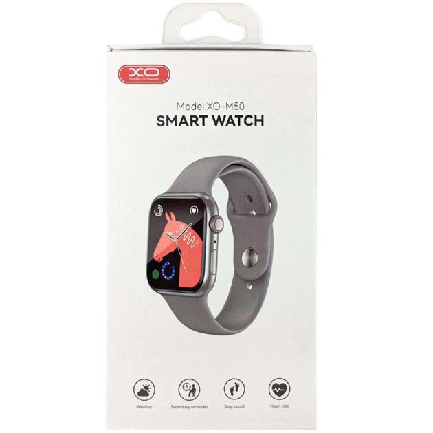 Смарт-годинник XO M50 Wireless Charging Smart Sports 1.83", 240x284, BT Call, Track, HeartRate, IP67 для iOs / Android Сріблястий - изображение 2