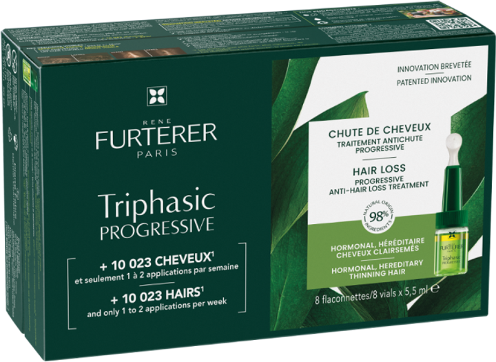 Ampułki do włosów Rene Furterer Triphasic Progressive 8 x 5.5 ml (3282770150186) - obraz 1