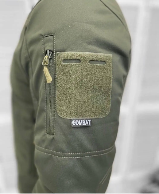 Армійська куртка Combat тканина soft-shell на флісі Оливковий L (Kali) - зображення 5