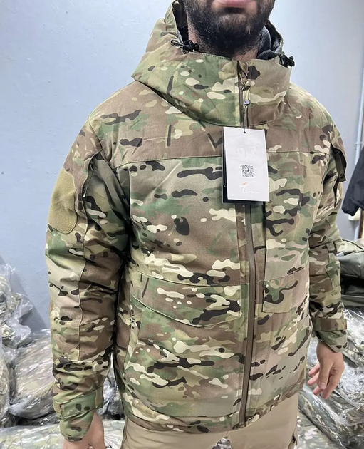 Армійська водонепроникна теплозберігаюча чоловіча куртка Мультикам XL (Kali) KL004 - зображення 1