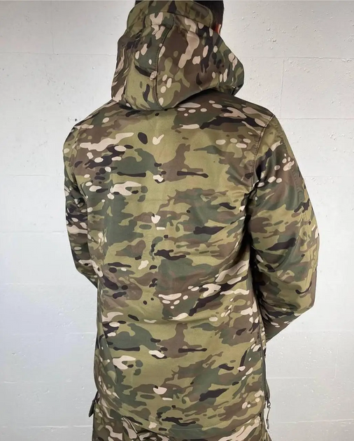 Військова чоловіча куртка Accord Soft-shell на флісі Мультикам XL (Kali) KL015 - зображення 2