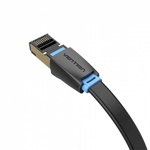 Интернет кабель Vention Flat Cat8 Ethernet сетевой шнур патч-корд 40 Гбит/с 0.5 м Black (YM1637) - изображение 3
