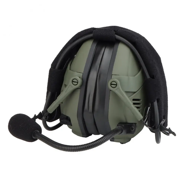 Активные наушники Wosport HD-16 Гарнитура с шумоподавлением + Bluetooth Оливковый (Kali) - Фото 4 Активные наушники Wosport HD-16 Гарнитура с шумоподавлением + Bluetooth Оливковый (Kali) - изображение 4