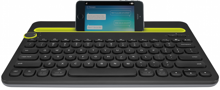 Klawiatura bezprzewodowa Logitech Multi-Device Keyboard K480 Bluetooth DEU Black (920-006350) - obraz 3