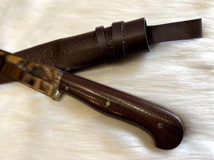 Узбецький традиційний ніж-пчак оригінальна авторська робота 26 см Гранд Презент 018Дерево - изображение 2