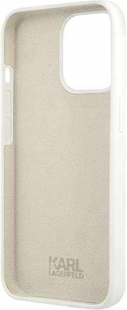 Etui CG Mobile Karl Lagerfeld Silicone Stack Logo do Apple iPhone 13/13 Pro Biały (3666339029197) - obraz 3