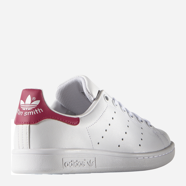 Sneakersy dziecięce dla dziewczynki adidas Originals Stan Smith J B32703 36.5 (4UK) Białe z bordowym (4054714105182) - obraz 9