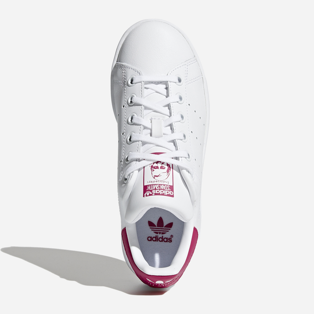 Sneakersy dziecięce dla dziewczynki adidas Originals Stan Smith J B32703 36.5 (4UK) Białe z bordowym (4054714105182) - obraz 10