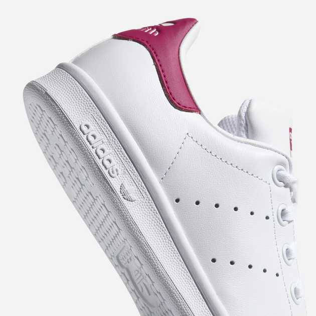 Sneakersy dziecięce dla dziewczynki adidas Originals Stan Smith J B32703 38 (5UK) Białe z bordowym (4054714105199) - obraz 12