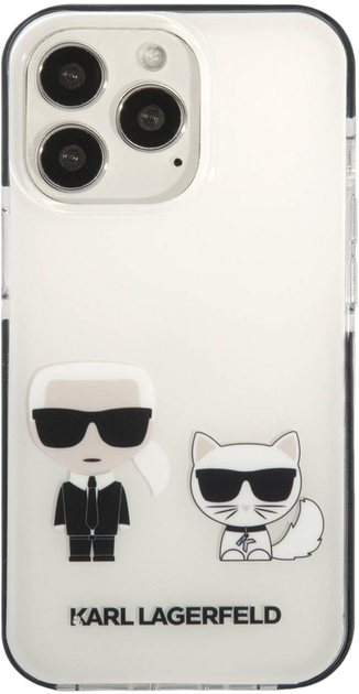 Панель CG Mobile Karl Lagerfeld Karl&Choupette для Apple iPhone 13/13 Pro White (3666339048624) - зображення 1