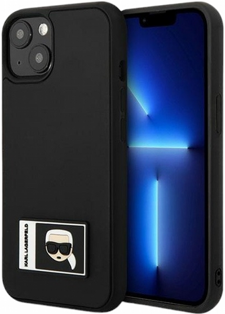 Etui CG Mobile Karl Lagerfeld Iconic Patch do Apple iPhone 13 mini Czarny (3666339049645) - obraz 1